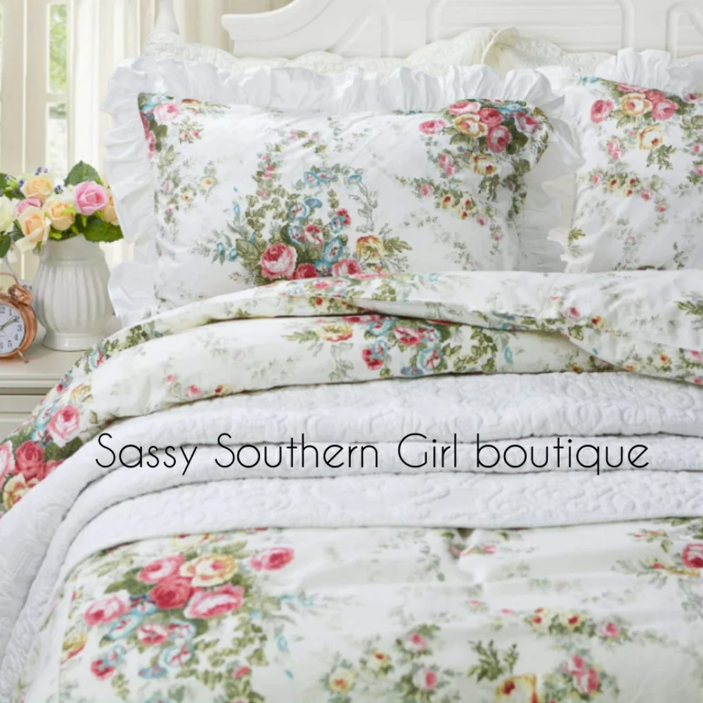 🆕⭐ Country Cottage floral cotton duvet set